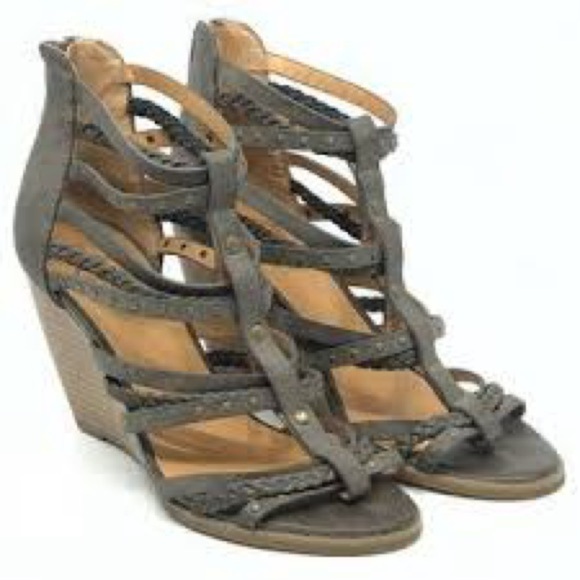 Crown Vintage gray gladiator wedge sandals ❤️ - Picture 3 of 7